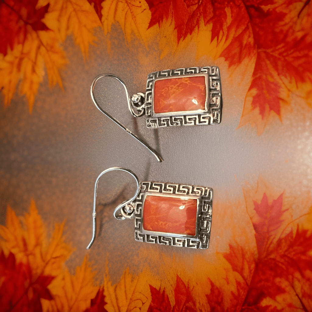 Boucles d'oreilles carrées gorgone